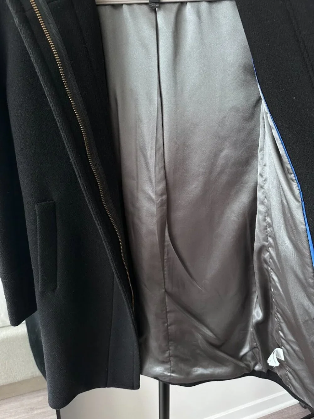 J Crew Stadium Cloth by Nello Gory Black Cocoon Coat in Size 2 - Picture 10 of 11